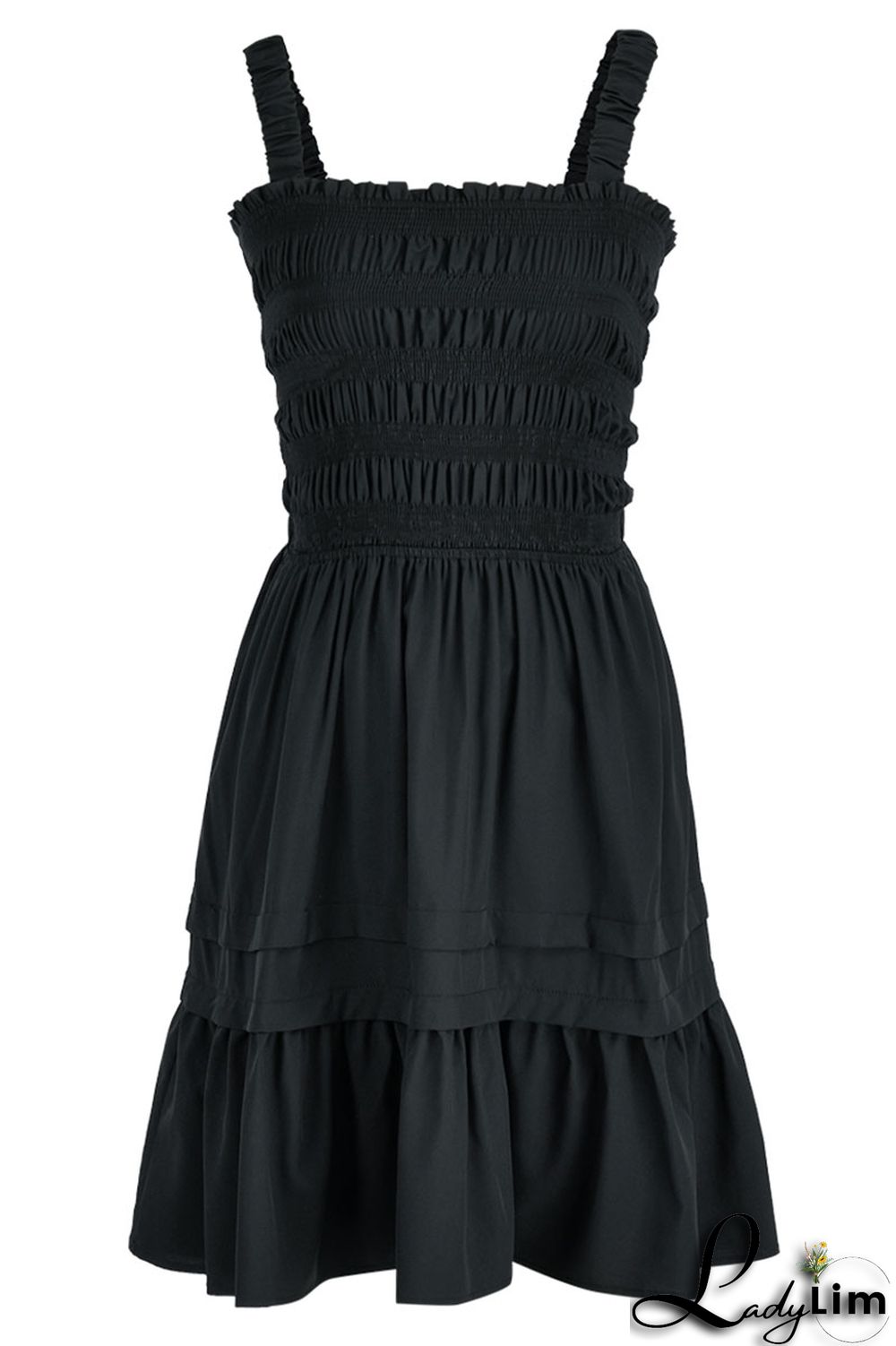 Rose Red Sexy Solid Patchwork Fold Stringy Selvedge Spaghetti Strap A Line Dresses