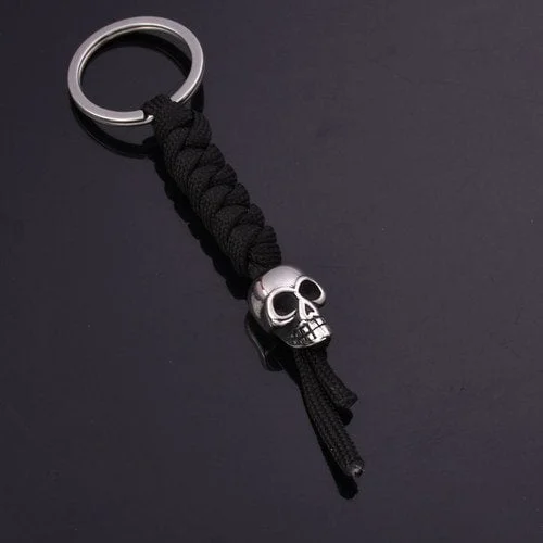 Skull Parachute Rope Keychain