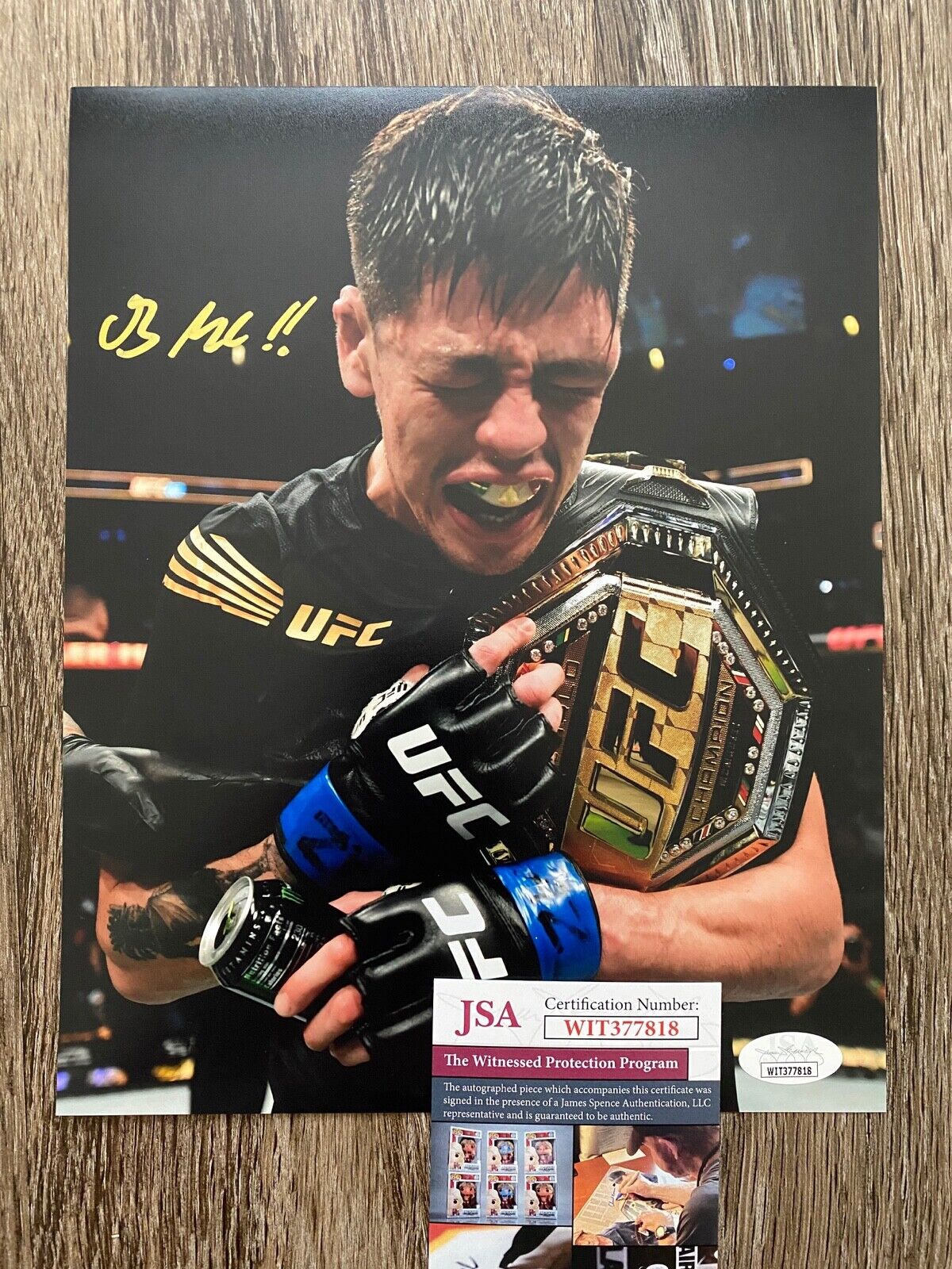 BRANDON MORENO Signed Autograph 8x10 Photo Poster painting UFC 1st Mexican Champion MMA JSA COA