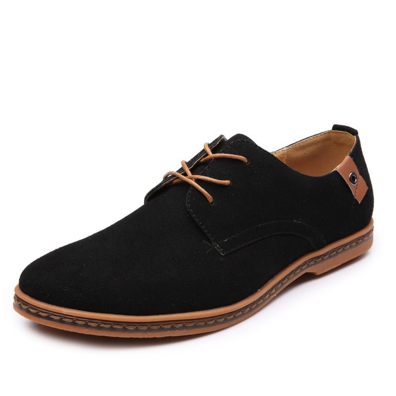 Men Oxfords Suede Leather Dress Shoes Brogue Lace Up Men Casual Shoes Luxury Brand Moccasins Loafers Men Classic Plus Size 39-48