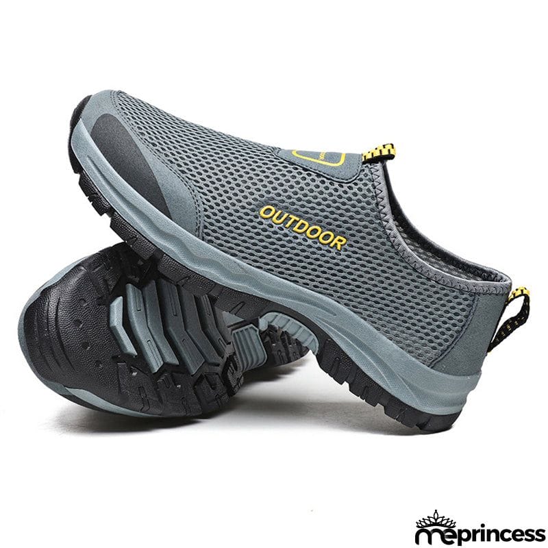 Men's Lightweight Large Size Anti Slip Climbing Hiking Mesh Sneaker