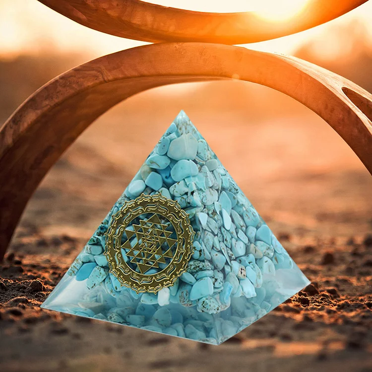 5cm Orgonite Pyramid Natural Crystal Stone Orgone Energy Healing Home Decor