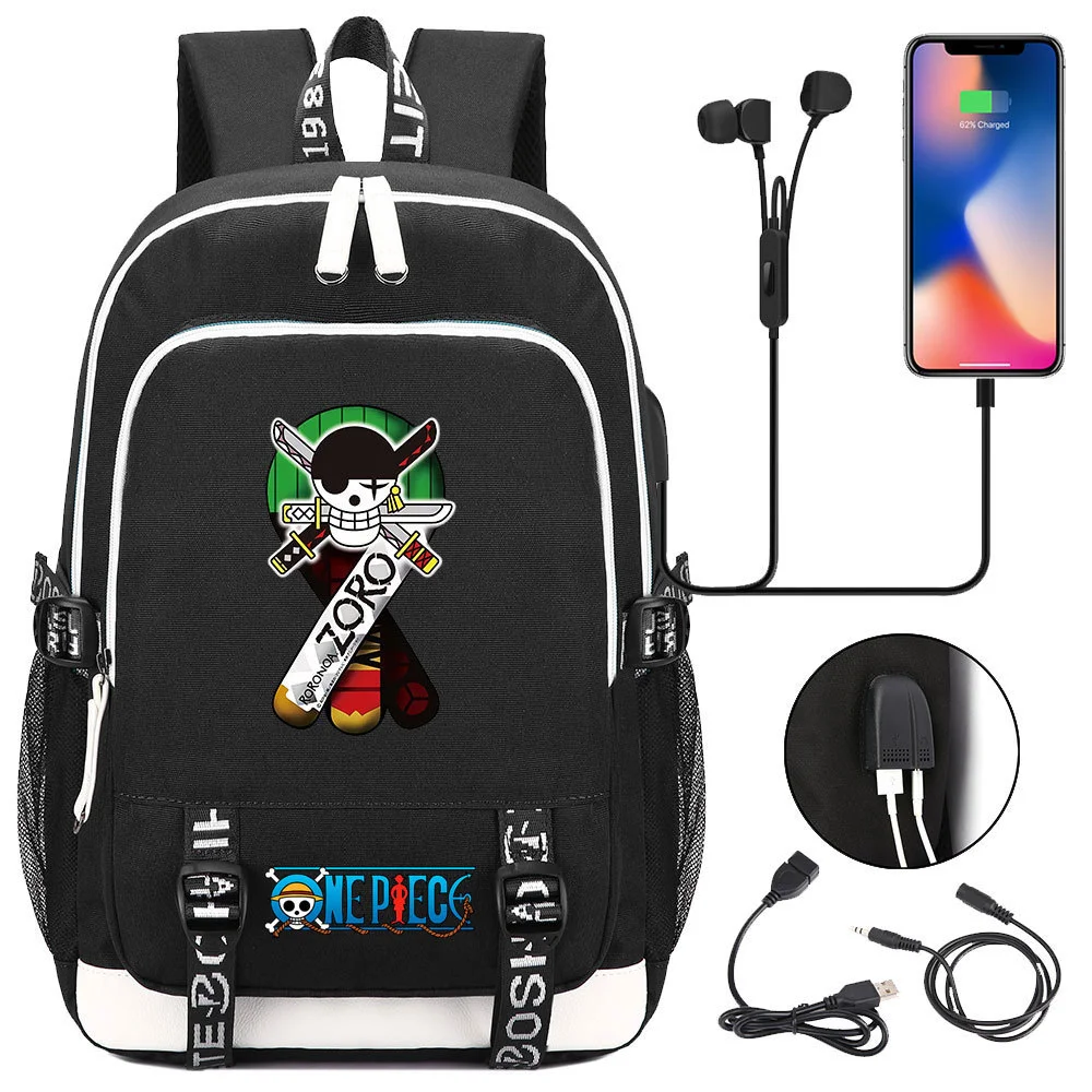 Buzzdaisy Premium One Piece Backpack with USB Charging Port and Laptop Protection - Multi-Pocket for Large Capacity Storage