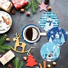 8pcs DIY Diamond Painting Coaster Kit With Holder - Winter Snow