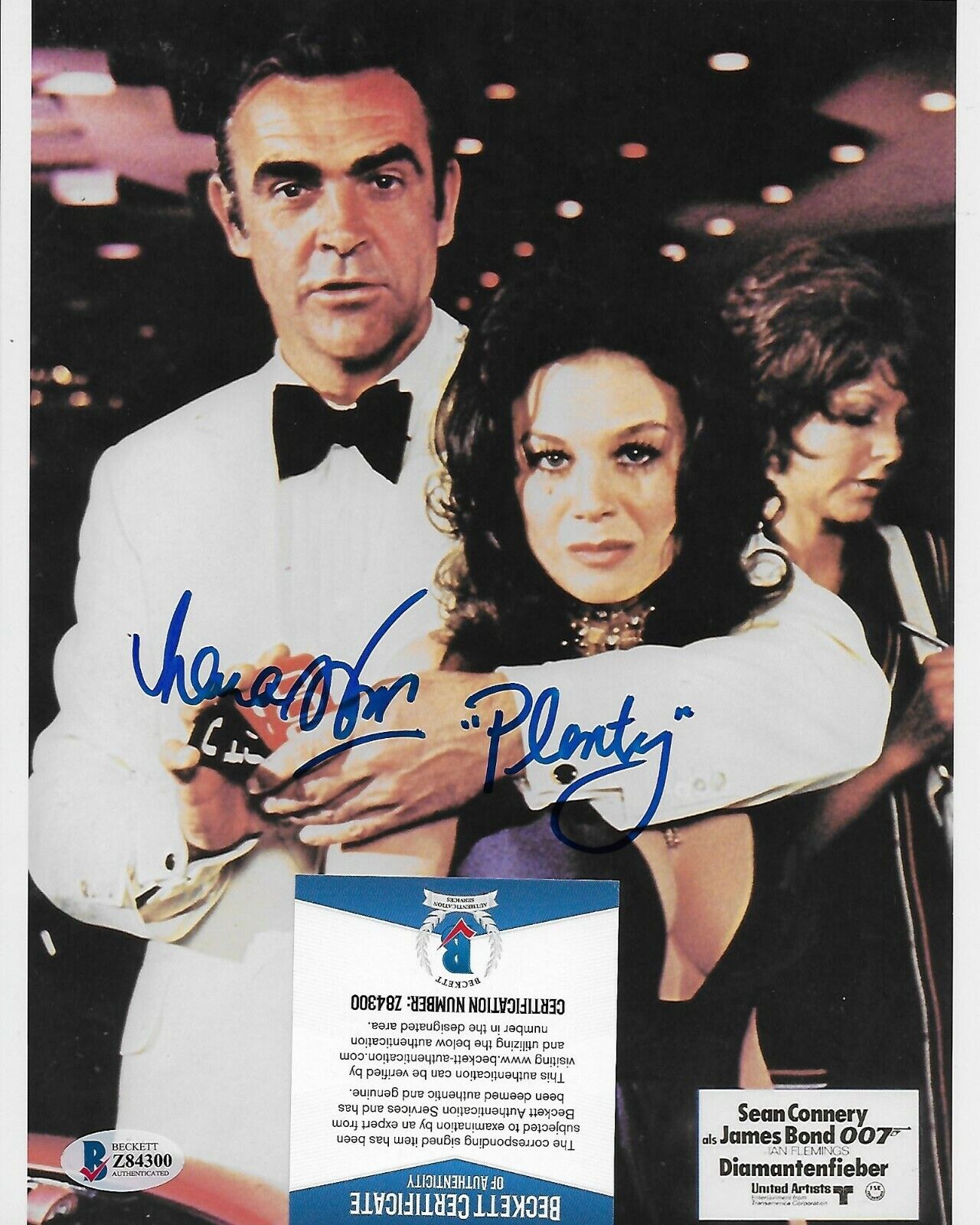 Lana Wood Diamonds Are Forever Original Autographed 8X10 Photo Poster painting w/Beckett COA