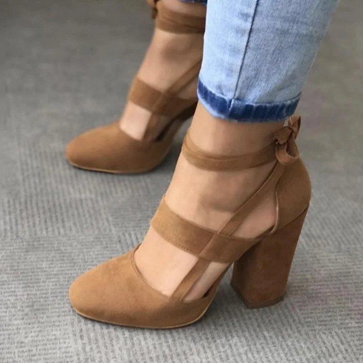 Chunky Heel Platform Bow-Knot Straps Sandals