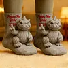 Unisex Cutie 3D Godzilla Pattern Funny Knit Socks For Holiday Gift