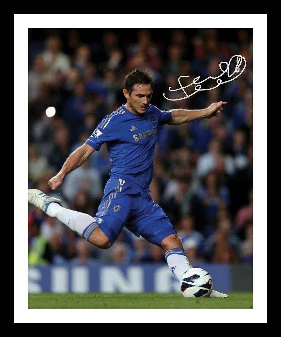 Frank Lampard - Chelsea Autograph Signed & Framed Photo Poster painting 1