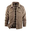 Men's Western Plaid Flannel Denim Casual Jacket by Inlyline
