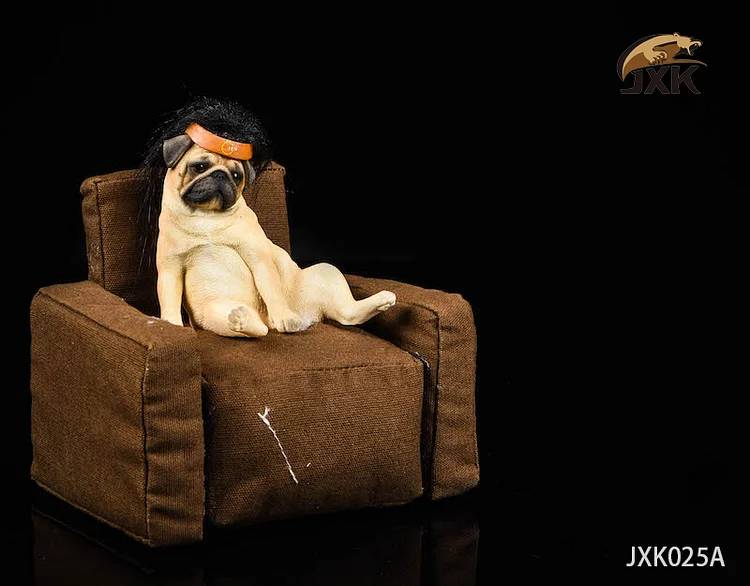 1/6 Solider Figure Scene Accessory JXK Studio JXK025 Decadent Dog Series Pug With Sofa Animal model-aliexpress