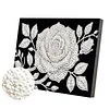 DIY Pearl Painting Rose for Home Wall Decor with Frame(20x30cm)
