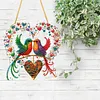 Diamond Painting Hanging Ornament Lovebirds Heart Wreath 9.45x9.45in
