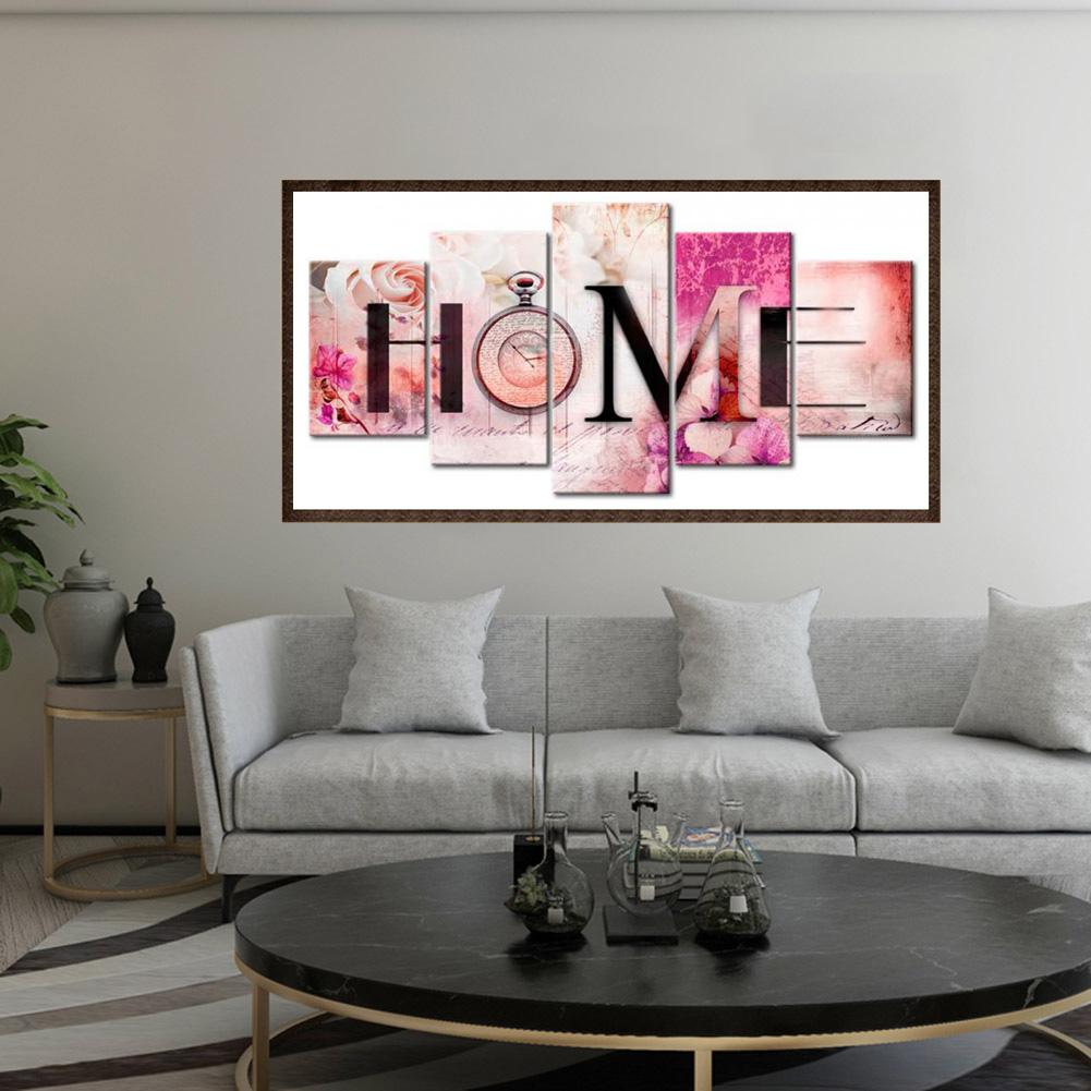 5pcs Diamond Painting - Full Round - Sweet Home