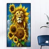 Diamond Painting-DIY Full Round Drill Sunflower Lion(40*70CM)