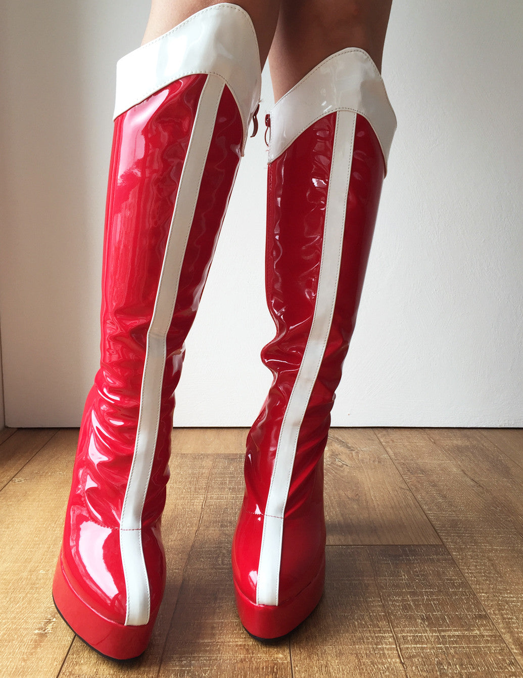 TAAFO WONDER 12cm Spool Heel Platform Superhero Handmade Custom Fit Cosplay