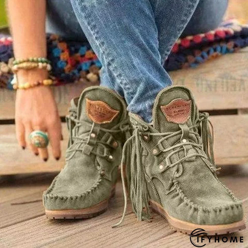Women's Boots with Thick Tassels In Winter | IFYHOME