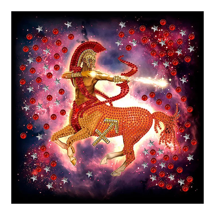 Twelve Constellations 30*30CM(Canvas) Special Shaped Drill Diamond Painting gbfke