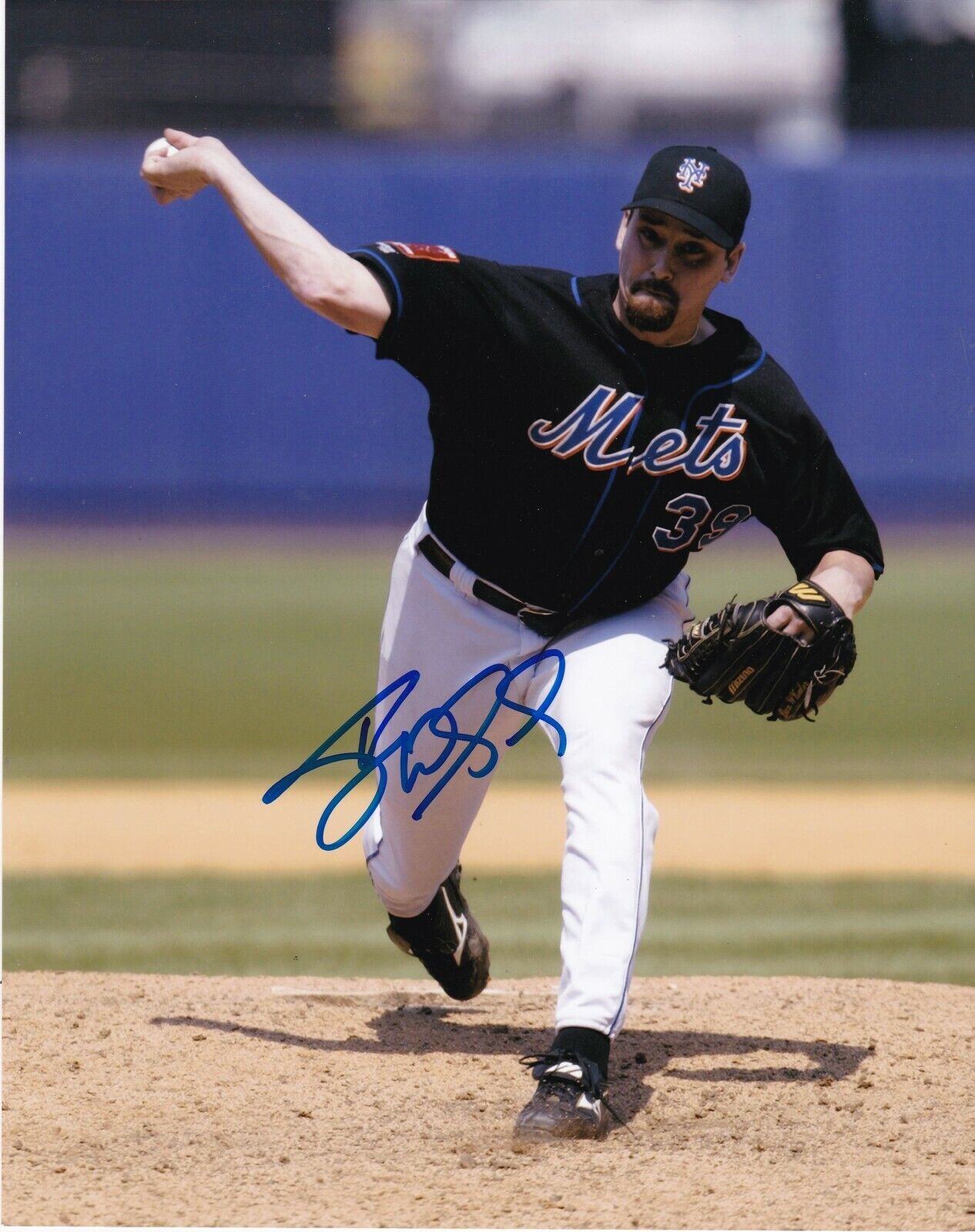 DAN WHEELER NEW YORK METS ACTION SIGNED 8x10