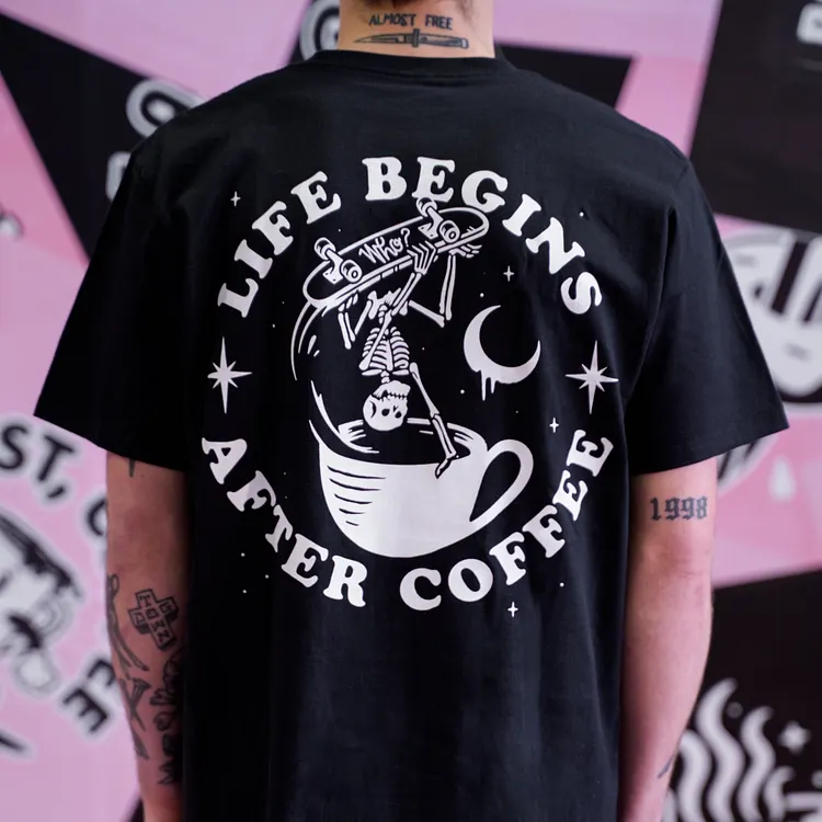 LIFE BEGINS AFTER COFFEE T-SHIRT