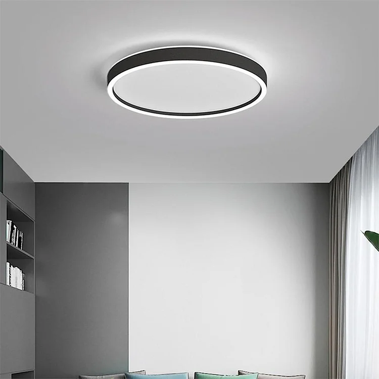 Circular Minimalist Metal Flush Mount Light Fixtures LED Living Room Ceiling Lights - Appledas
