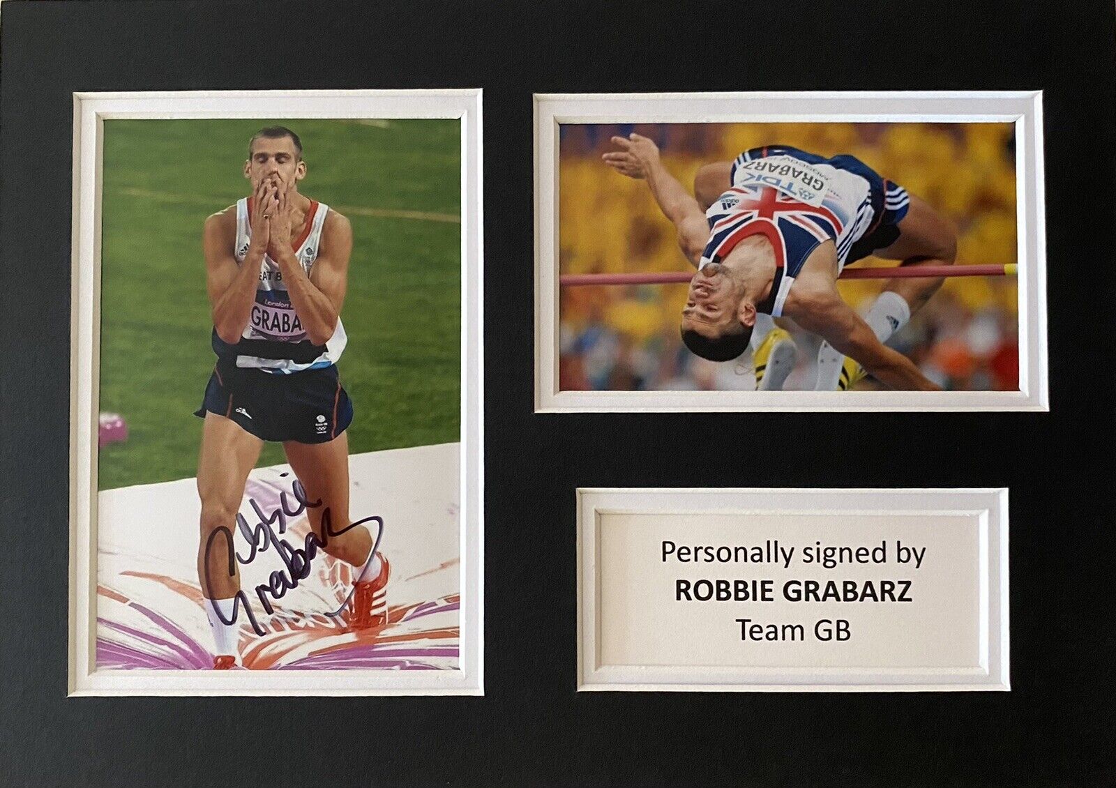 Robbie Grabarz Hand Signed Photo Poster painting In A4 Mount Display - Olympics - Team GB