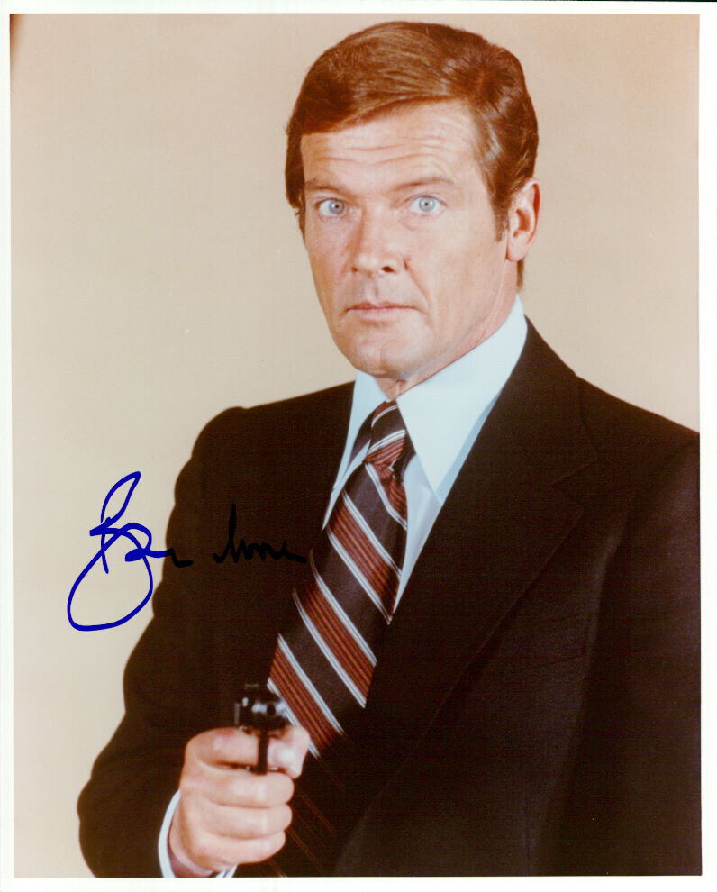 Roger Moore (James Bond 007) signed authentic 8x10 Photo Poster painting COA