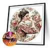 (40*40cm)Retro Girl - Full Round Drill Diamond Painting