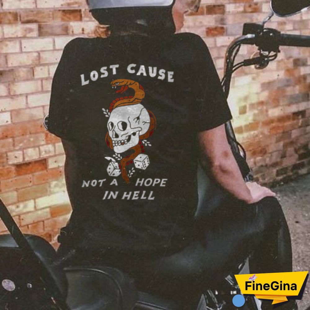 Not A Hope In Hell Skull Print T-Shirt Designer