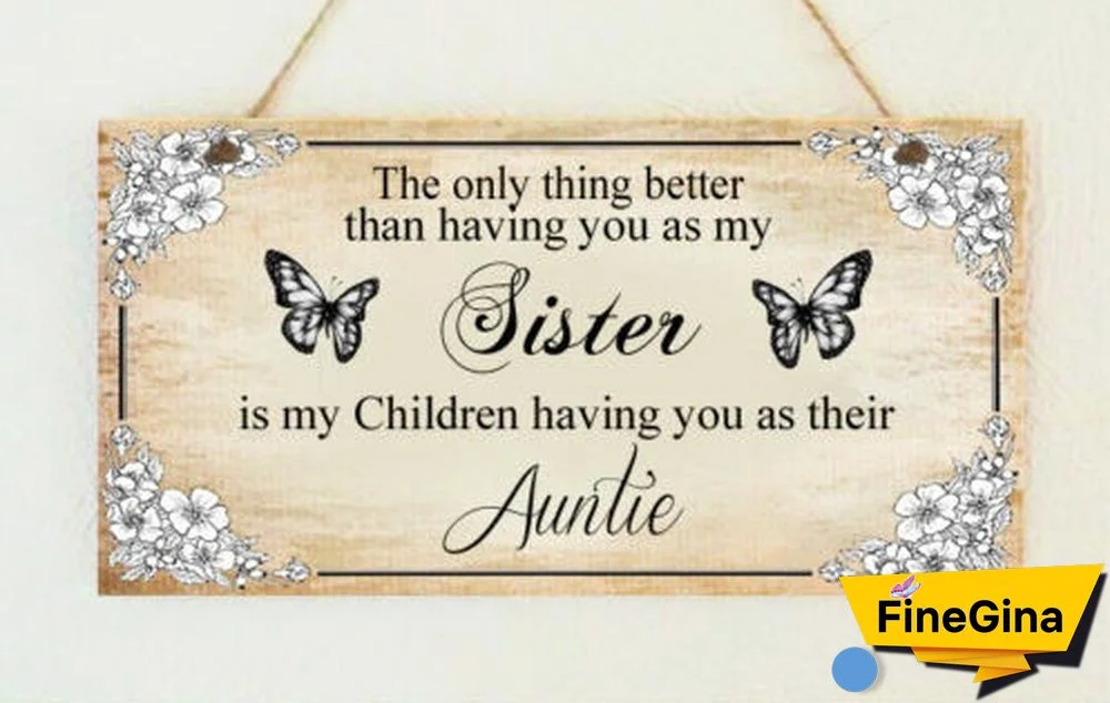 Beautiful Wooden Plaque Special Sister Auntie Aunt Aunty Gift Christmas Decoration Home Decoration For Aunt
