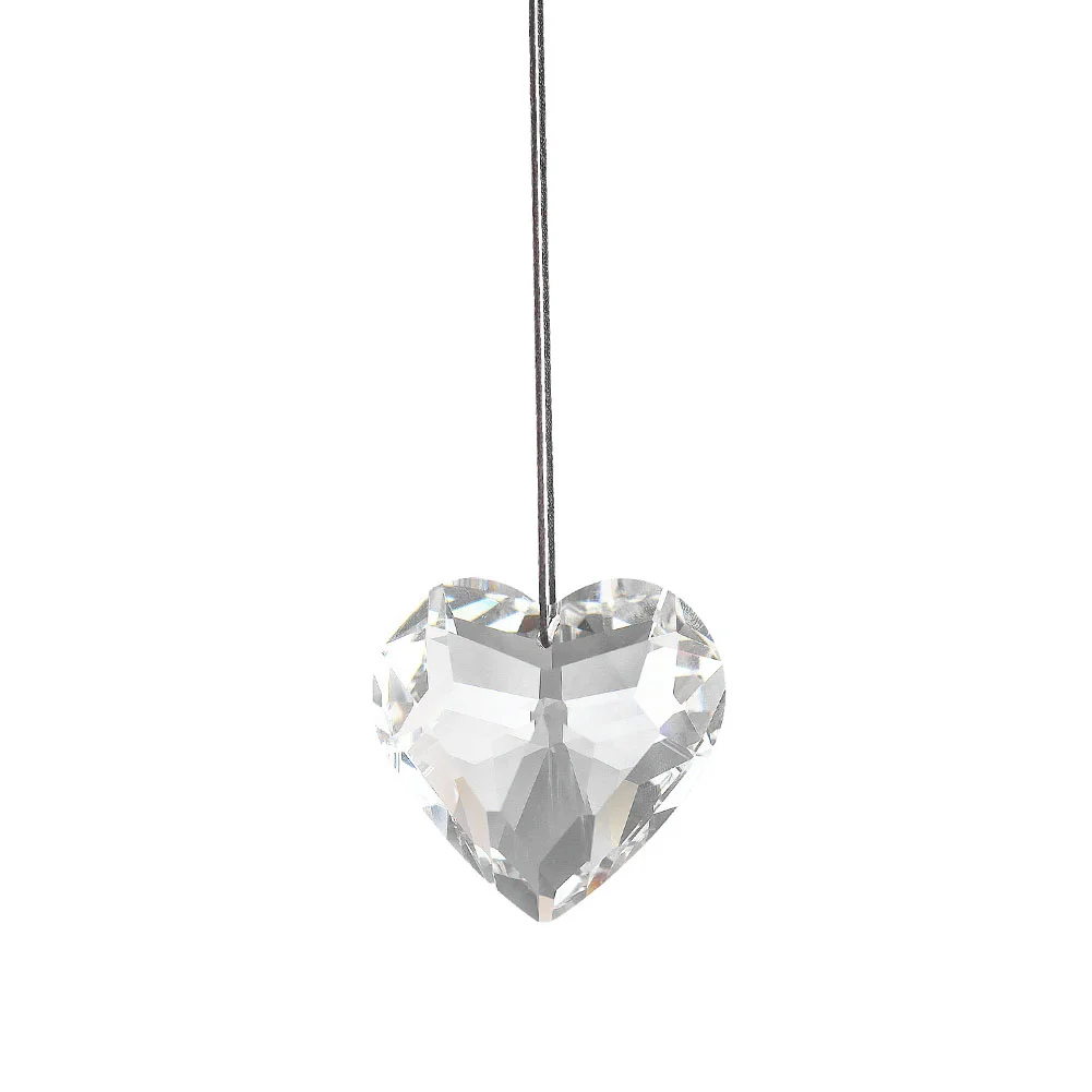 Colorful Crystal Prism Ball Pendulum Pendant for Garden Window (Heart)