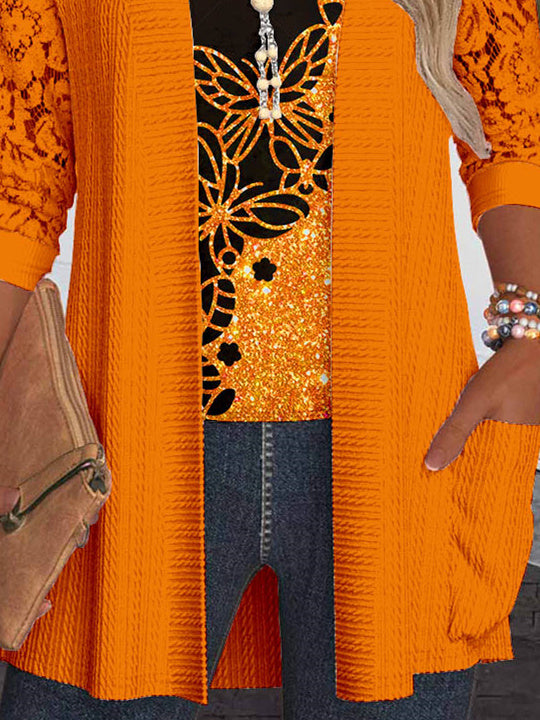 Women Half Sleeve V-neck Solid Color Dress