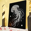 DIY Pearl Painting Jellyfish for Home Wall Decor with Frame(40*30cm)