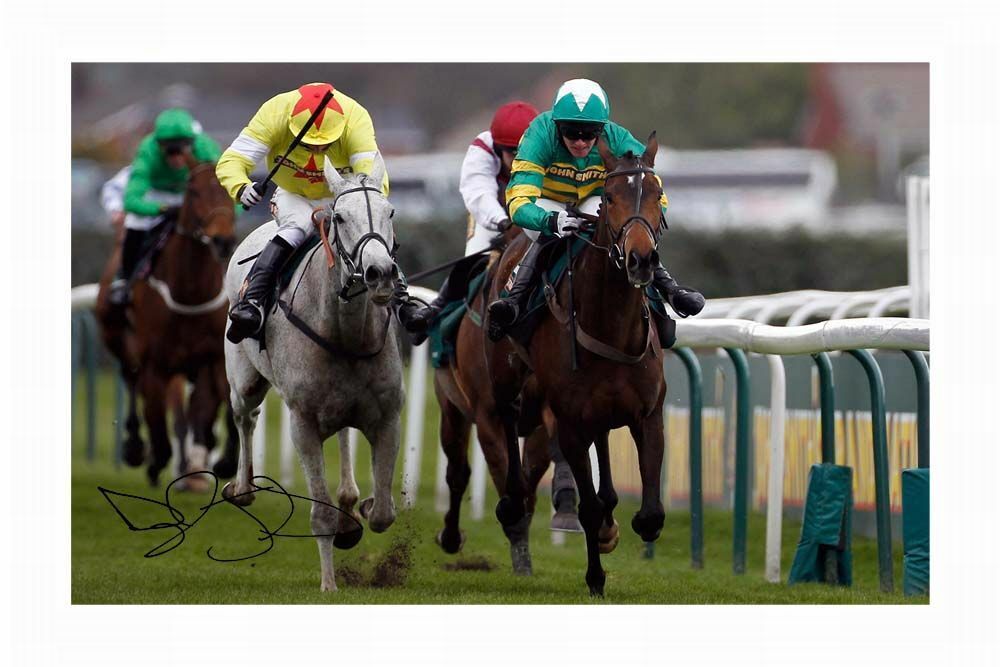 DARYL JACOB - NEPTUNE COLLONGES 2012 GRAND NATIONAL AUTOGRAPH SIGNED Photo Poster painting