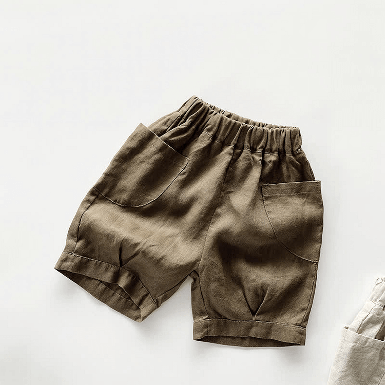 Toddler Boy Solid Color Retro Shorts