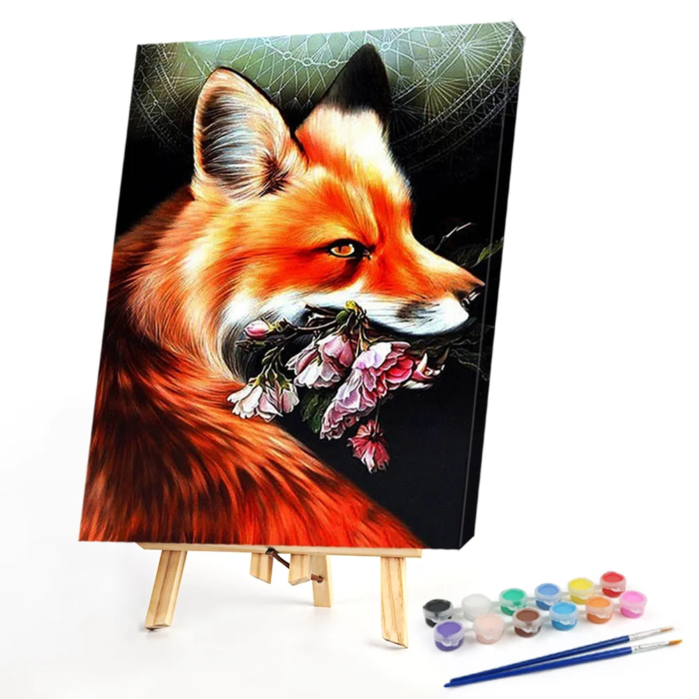 Flower Fox - Paint By Numbers(40*50CM)