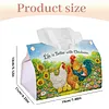 DIY Diamond Art Tissue Box Holder Farm Chicken PULeather Diamond Art Desktop Organizer Resin Rhinestone Storage Organizers Gem Art Home Office Decor Craft Gift for Women