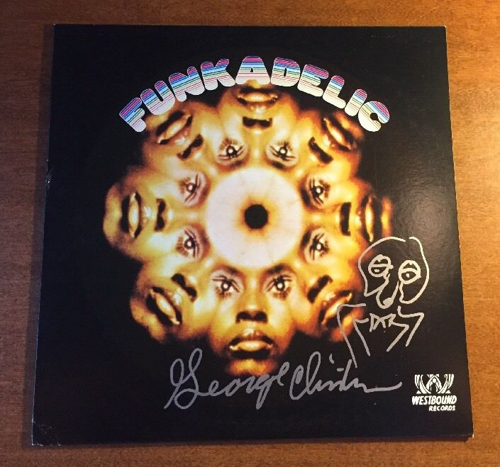 George Clinton Signed Funkadelic Album Cover INSCRIBED PICTURE JSA/COA P34348