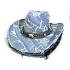 Unisex Retro Wide Brim Western Cowboy Frayed Edge Rider Hat