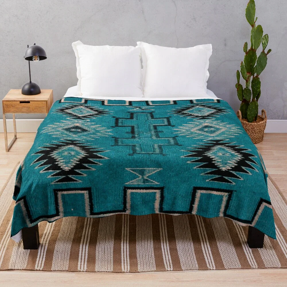 Athvotar of Original Throws Blanket 1890 Retro Blanket with Navajo Saddle, Soft Flannel Bed Blankets Warm Lightweight Fleece Blanket