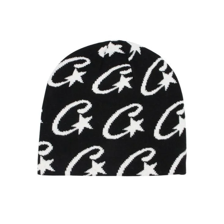 Athvotar Athvotar Letter Plush Hop Trend Fashion Hat-Free Hottie Street Warm Knitted Hat Wool