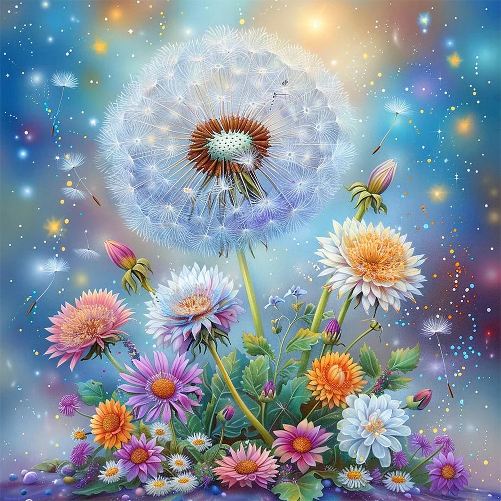 Partial AB Diamond Painting - Full Round Drill - Dandelion(Canvas|45*45cm)