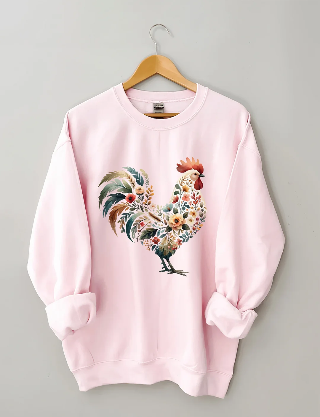 Floral Rooster Sweatshirt