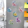 6pcs/set DIY Diamond Painting Fridge Magnetic Sticker Kits(Half Moon)