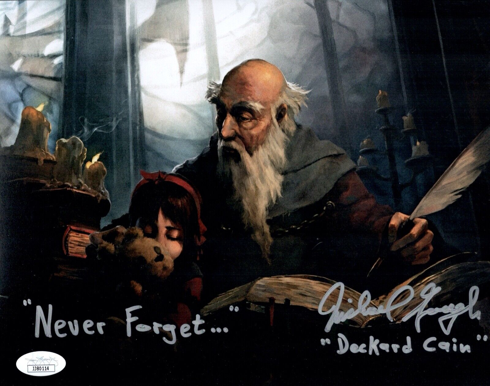 MICHAEL GOUGH Signed 8x10 Photo Poster painting DIABLO 3 DECKARD CAIN Autograph COA JSA Cert