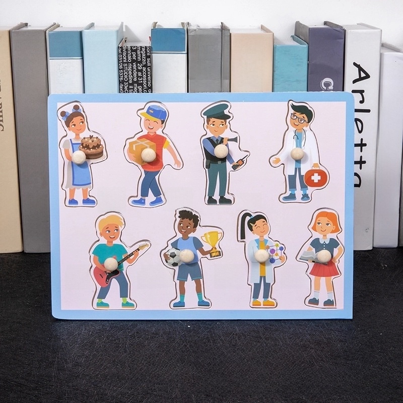 Children ‘s Education Wooden Toys Numbers Alphabet Fruit Intelligence Building Blocks 1 Set