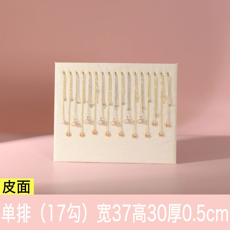 Nordic Style Solid Color Velvet Patchwork Jewelry Rack