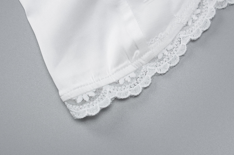 Ootddress Lace Casual Female Camisole Y2k Top V-Neck High Waist Streetwear White Backless Patchwork See-Through Women Tank Top Vest