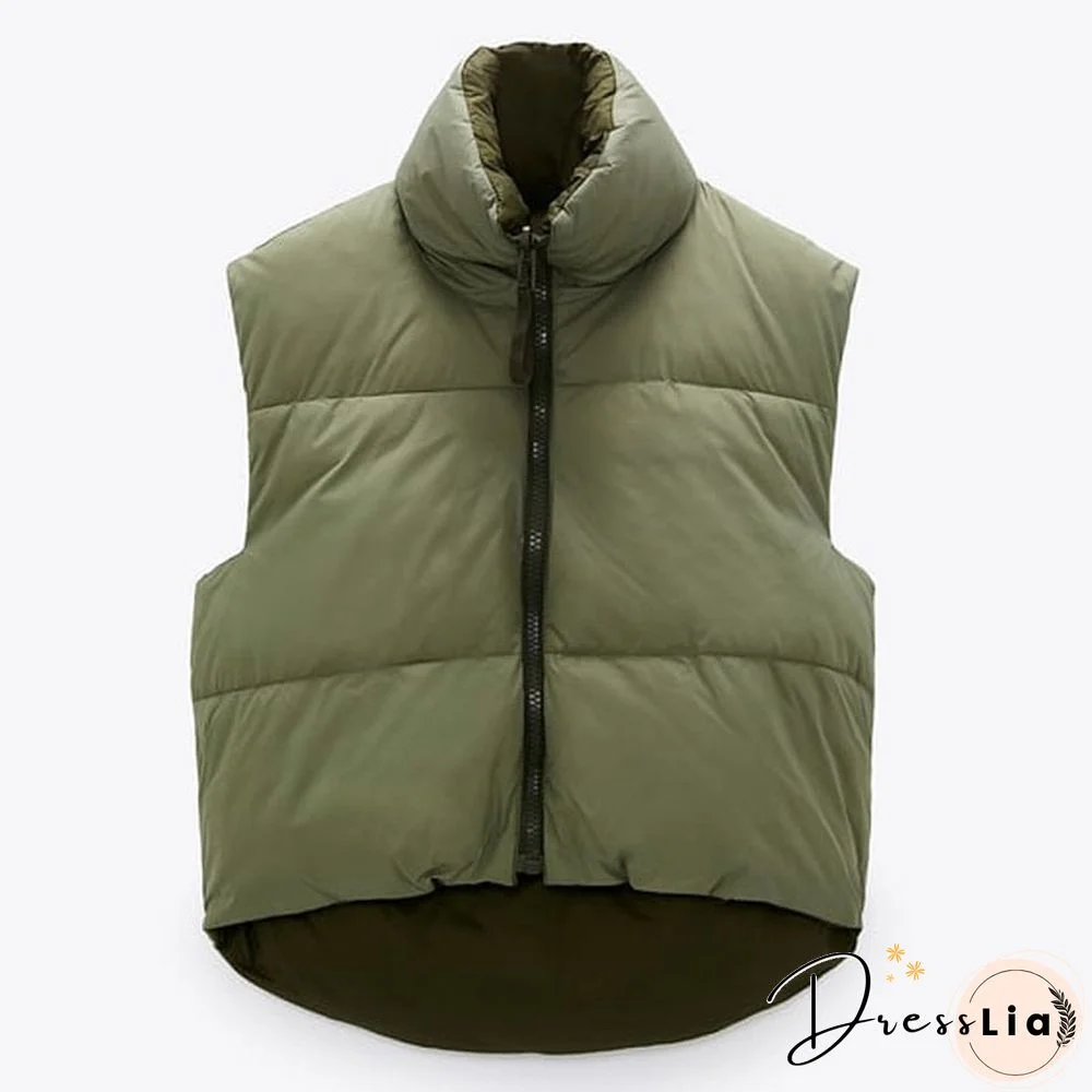 Autumn Winter Women Fashion Double-Sided Jacket Coat Vintage Black Warm Sleeveless Cotton Outwear Female Casual Short Tops