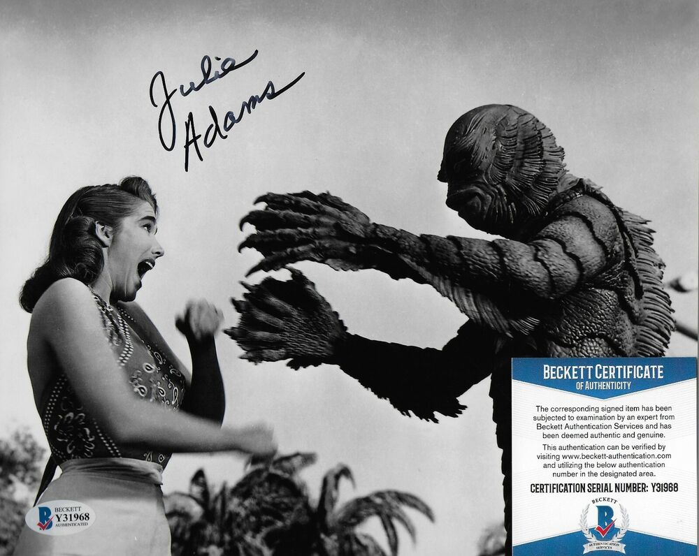 Julie Adams Creature of the Black Lagoon Signed 8x10 Photo Poster painting w/Beckett