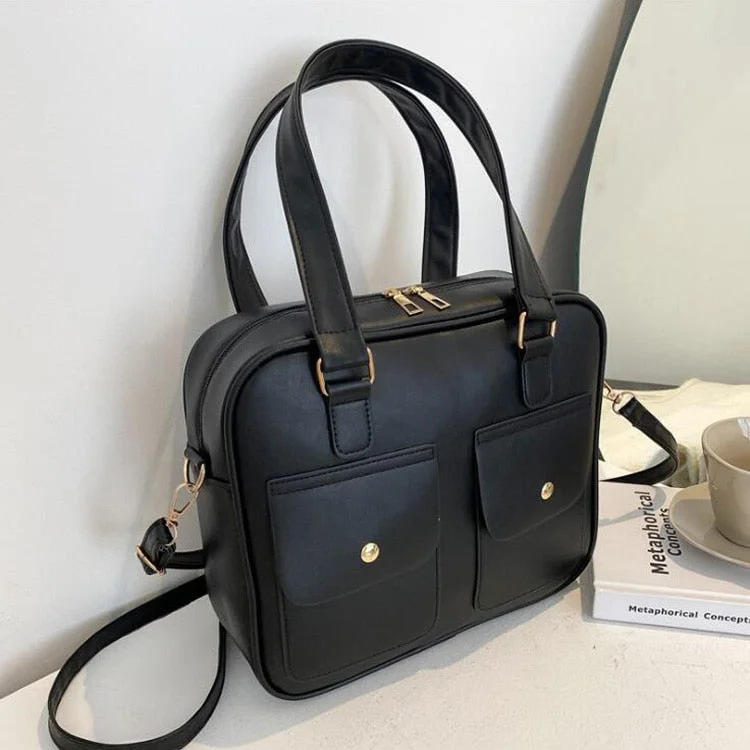 Luxury Brand Shoulder Bag Simple Square Crossbody Bags For Women Pu Leather Designer Handbags Casual Tote Top-handle Bags